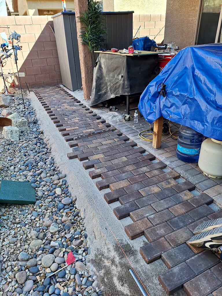Paver walkway install