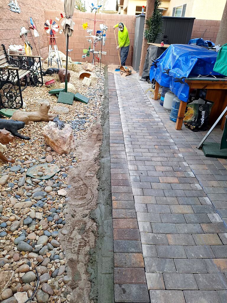 Paver pathway completion
